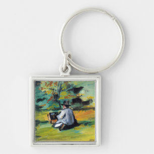 Paul Cezanne - Maler bei der Arbeit Schlüsselanhänger