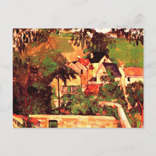 Paul Cezanne Malerei, Landschaft bei Auvers Postkarte (Vorderseite)