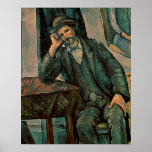 Paul Cezanne | Man raucht ein Rohr Poster (Vorne)