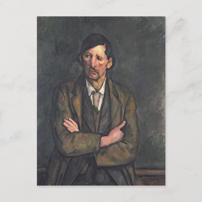 Paul Cezanne | Mann mit Überwaffen, c.1899 Postkarte (Vorderseite)