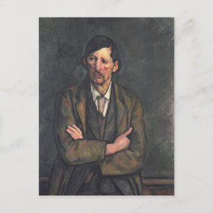 Paul Cezanne   Mann mit Überwaffen, c.1899 Postkarte