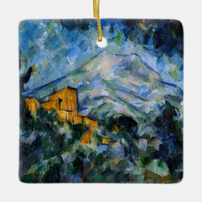 Paul Cezanne - Mont Saint-Victoire & Chateau Noir Keramikornament (Vorderseite)