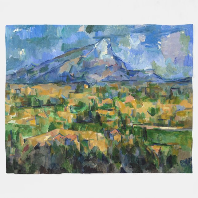 Paul Cezanne - Mont Sainte-Victoire Fleecedecke (Vorderseite (Horizontal))