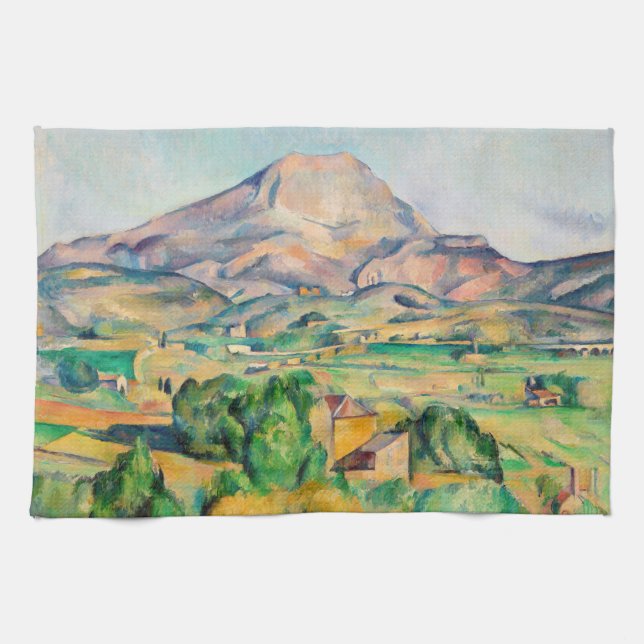 Paul Cezanne - Mont Sainte-Victoire Geschirrtuch (Horizontal)