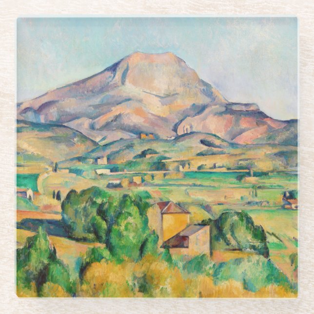 Paul Cezanne - Mont Sainte-Victoire Glasuntersetzer (Vorderseite)