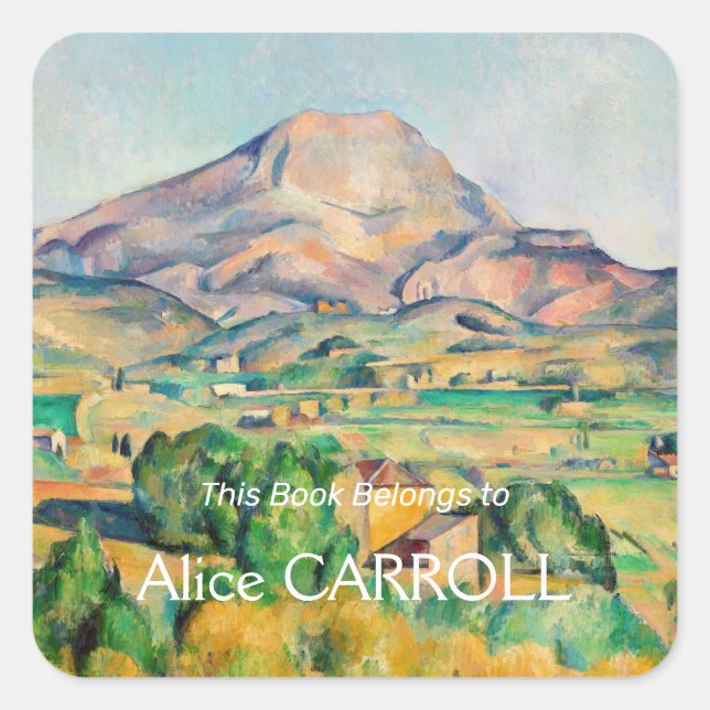 Paul Cezanne - Mont Sainte-Victoire Quadratischer Aufkleber (Vorderseite)