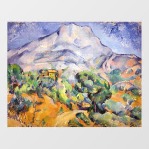 Paul Cezanne - Mont Sainte-Victoire, Straße nach T Fensteraufkleber