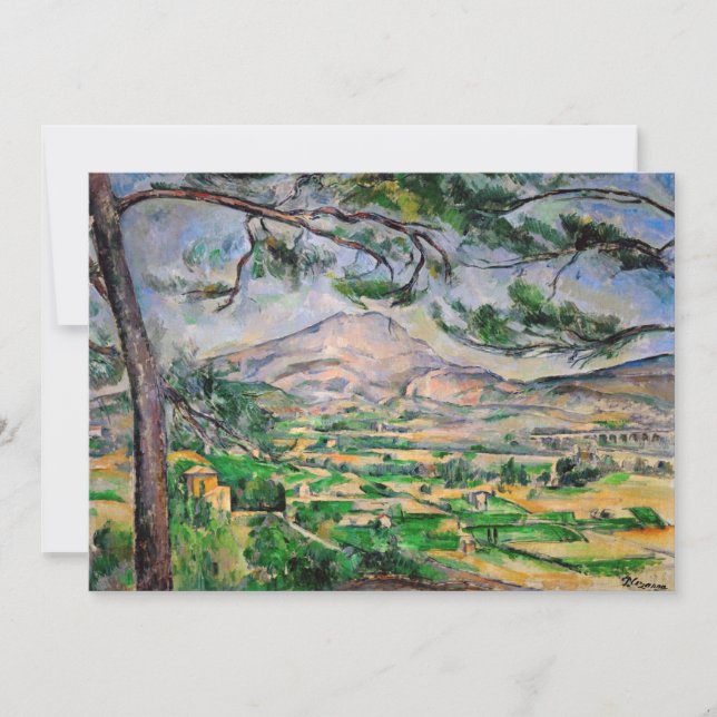 Paul Cezanne - Mont Sainte-Victoire und große Kief Dankeskarte (Vorderseite)