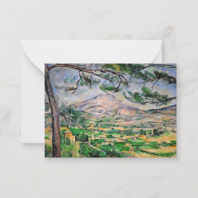 Paul Cezanne - Mont Sainte-Victoire und große Kief Mitteilungskarte (Vorderseite)