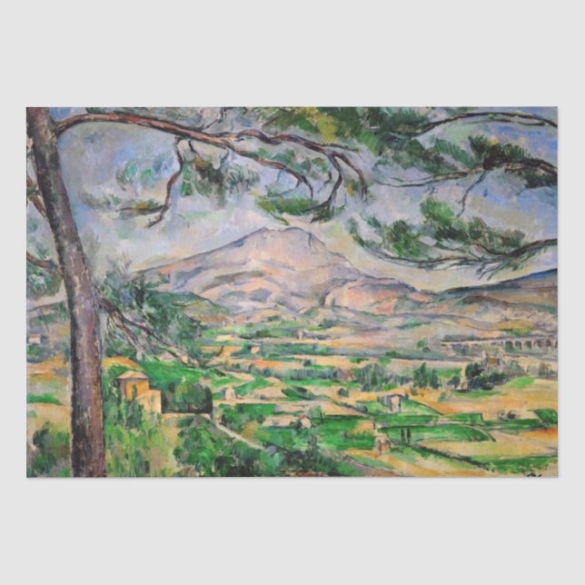 Paul Cezanne - Mont Sainte-Victoire und große Kief Seidenpapier (Vorderseite)