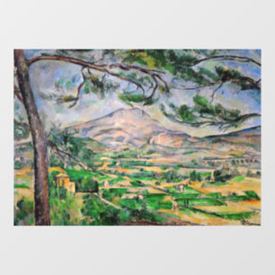 Paul Cezanne - Mont Sainte-Victoire und große Pini Fensteraufkleber