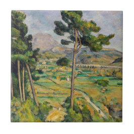 Paul Cezanne - Mont Sainte-Victoire und Viadukt Fliese