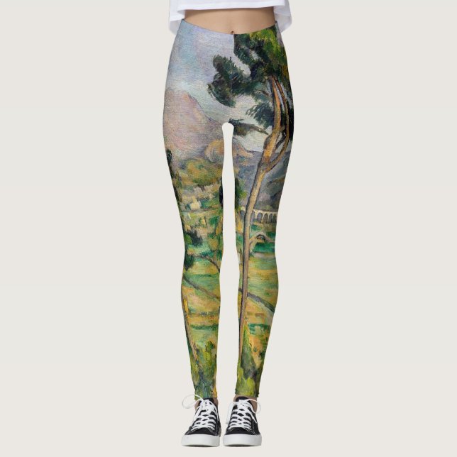 Paul Cezanne - Mont Sainte-Victoire und Viadukt Leggings (Vorderseite)