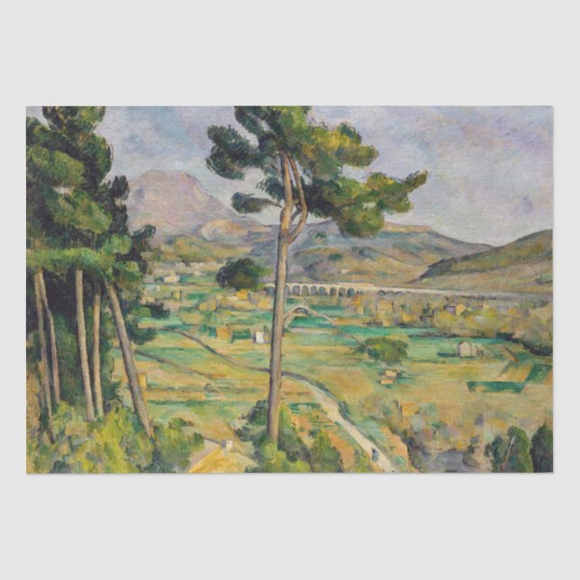 Paul Cezanne - Mont Sainte-Victoire und Viadukt Seidenpapier (Vorderseite)