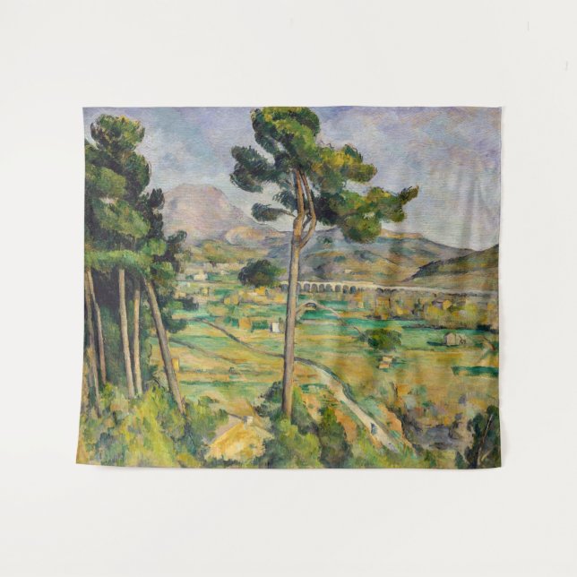Paul Cezanne - Mont Sainte-Victoire und Viadukt Wandteppich (Vorderseite (Horizontal))