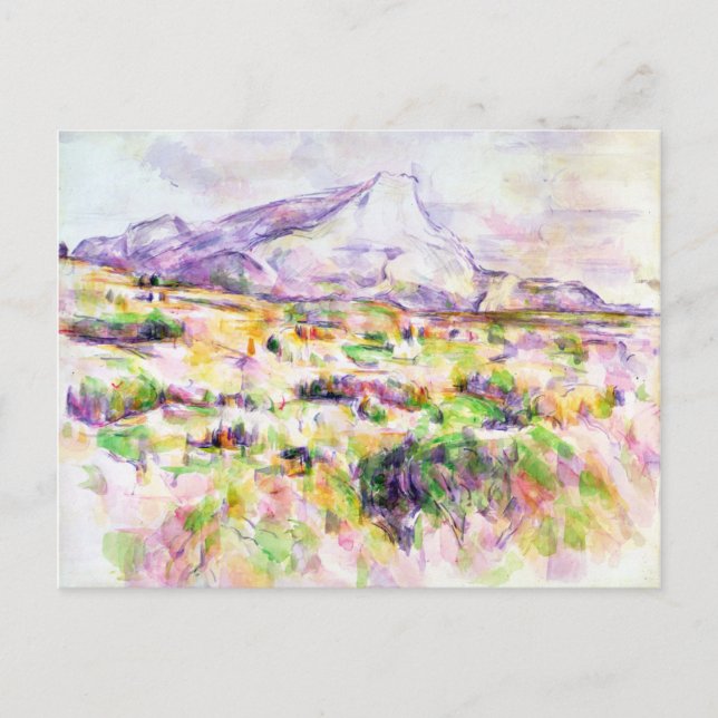Paul Cezanne | Mont Sainte-Victoire von Les Lauve Postkarte (Vorderseite)
