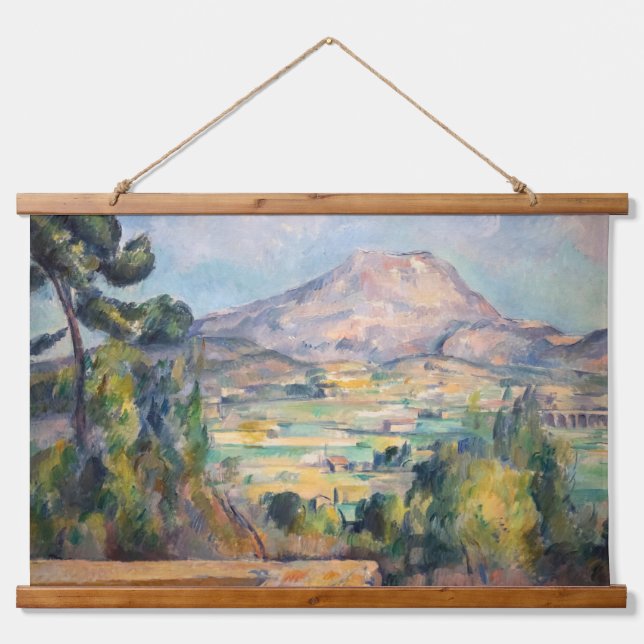 Paul Cezanne - Mont Sainte-Victoire Wandteppich Mit Holzrahmen (Vorne)
