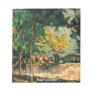 Paul Cezanne Nature Painting & Quote Notizblock