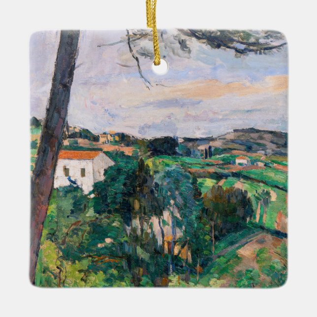 Paul Cezanne - Pine tree in Estaque Keramikornament (Vorderseite)