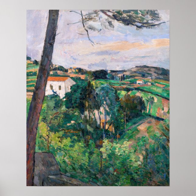 Paul Cezanne - Pine tree in Estaque Poster (Vorne)