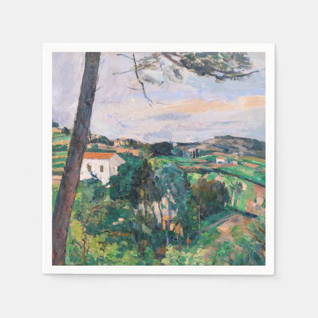 Paul Cezanne - Pine tree in Estaque Serviette (Vorderseite)