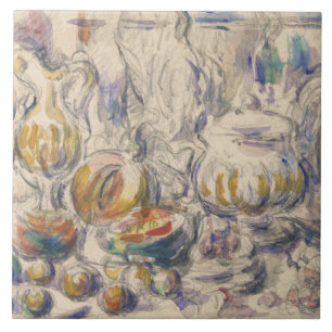 Paul Cezanne - Pot and Soup Tureen Fliese