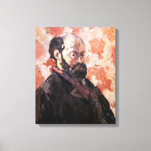 Paul Cezanne - Selbstportrait mit rosa Hintergrund Leinwanddruck