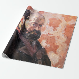 Paul Cezanne - Selbstporträt mit rosa Hintergrund Geschenkpapier