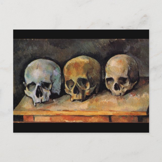 Paul Cézanne Skulls Still Life Fine Art Postkarte (Vorderseite)