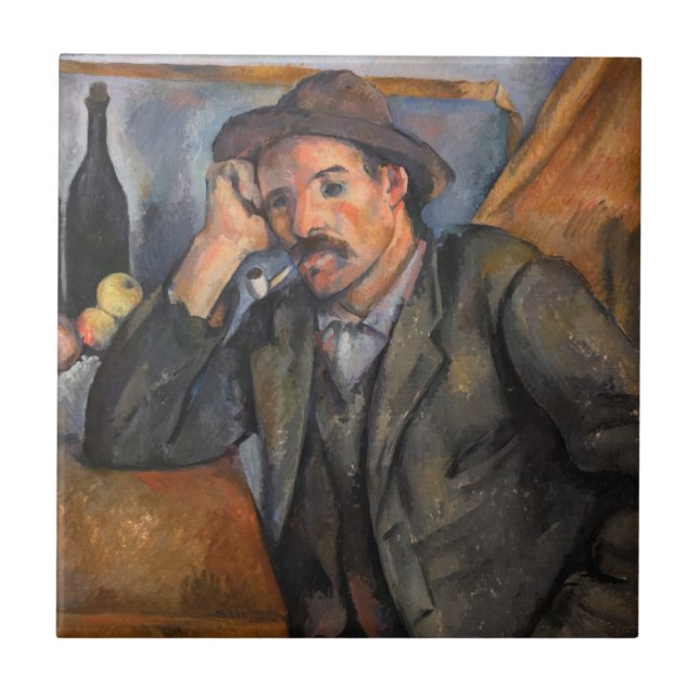 Paul Cezanne - Smoker Fliese (Vorderseite)