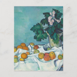 Paul Cézanne Still Life with Apples and Primroses Postkarte