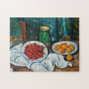 Paul Cezanne - Stilleben mit Kirschen und Pfirsich