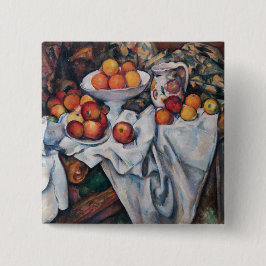 Paul Cezanne - Stillleben, Äpfel und Orange Button