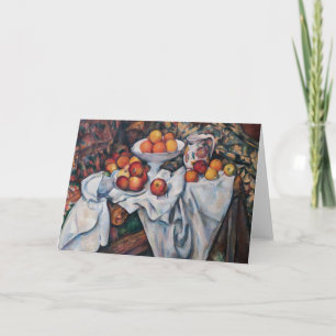 Paul Cezanne - Stillleben, Äpfel und Orange Karte