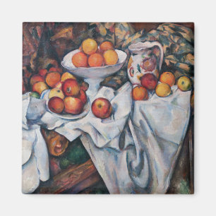 Paul Cezanne - Stillleben, Äpfel und Orange Magnet