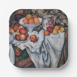 Paul Cezanne - Stillleben, Äpfel und Orange Pappteller