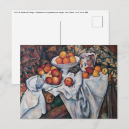 Paul Cezanne - Stillleben, Äpfel und Orange Postkarte