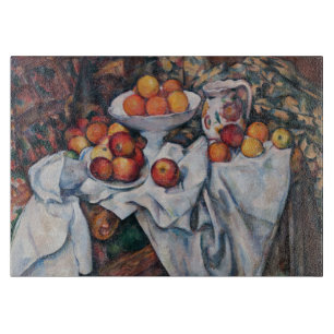 Paul Cezanne - Stillleben, Äpfel und Orangen Schneidebrett