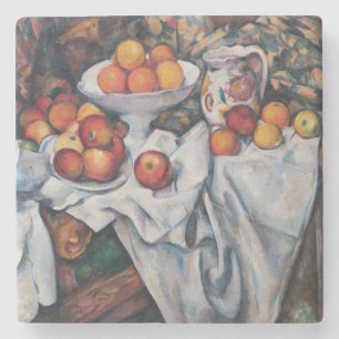 Paul Cezanne - Stillleben, Äpfel und Orangen Steinuntersetzer