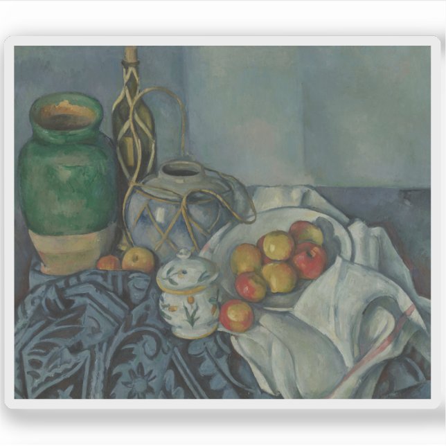 Paul Cézanne - Stillleben mit Äpfeln Aufkleber (Vorderseite)