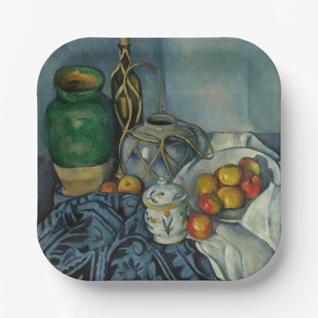 Paul Cezanne - Stillleben mit Äpfeln Pappteller (Vorderseite)