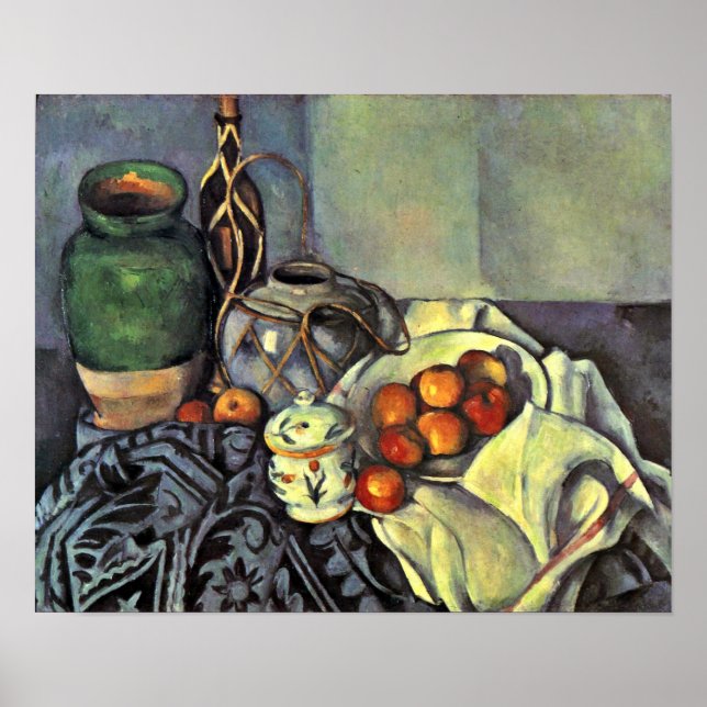 Paul Cezanne - Stillleben mit Äpfeln Poster (Vorne)