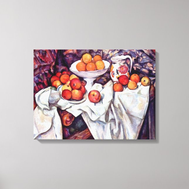 Paul Cezanne - Stillleben mit Äpfeln und Orangen Leinwanddruck (Vorderseite)