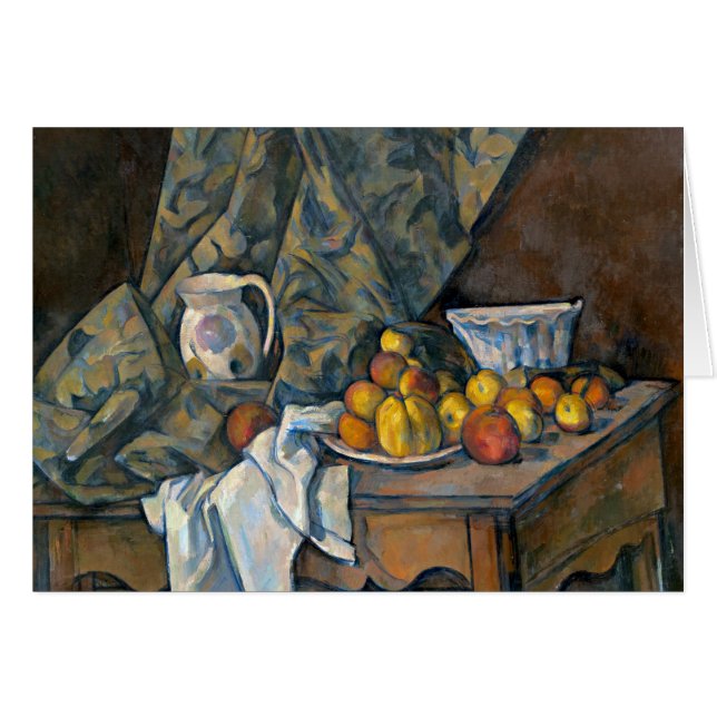 Paul Cezanne | Stillleben mit Äpfeln und Pfirsiche (Vorderseite (Horizontal))