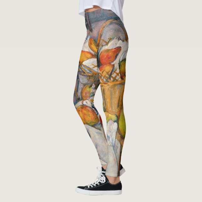 Paul Cezanne - Stillleben mit Basket Leggings (Links)
