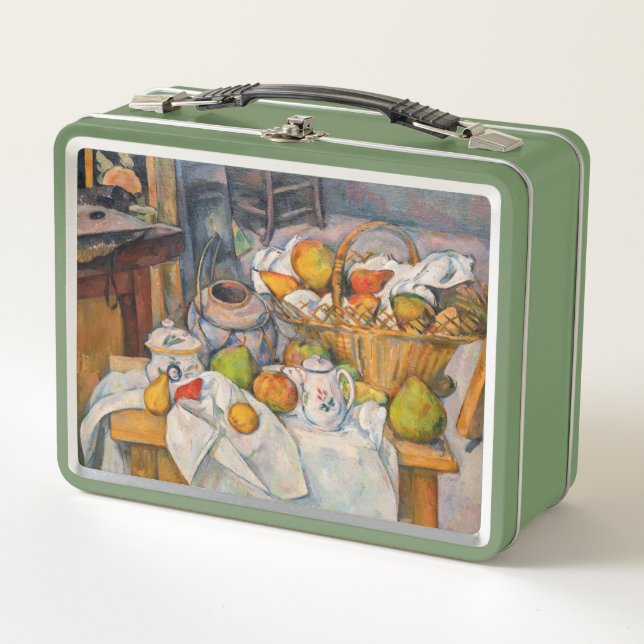 Paul Cezanne - Stillleben mit Basket Metall Brotdose (Vorderseite)
