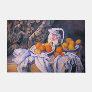 Paul Cezanne - Stillleben mit einem Vorhang Fußmatte