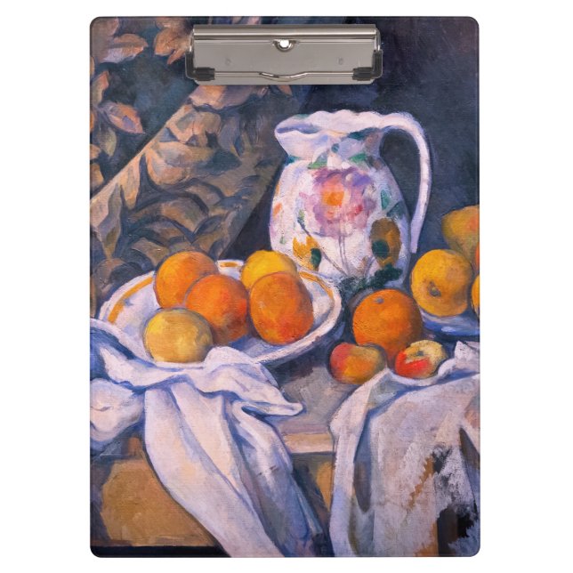 Paul Cezanne - Stillleben mit einem Vorhang Klemmbrett (Vorderseite)