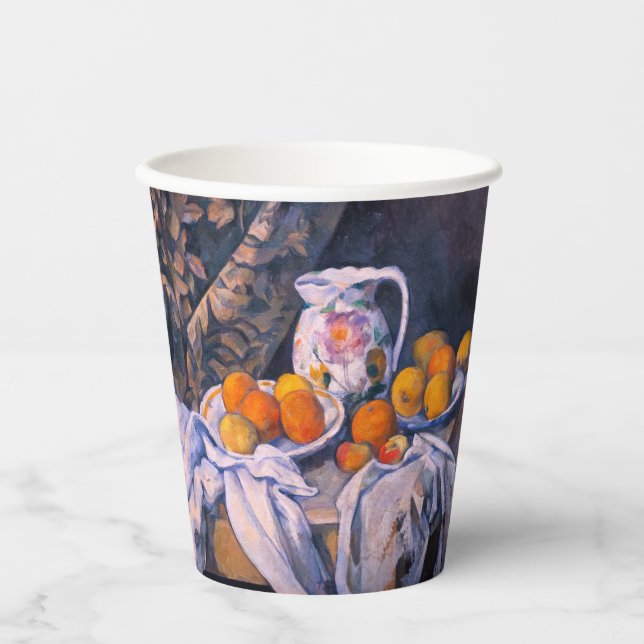 Paul Cezanne - Stillleben mit einem Vorhang Pappbecher (Vorderseite)