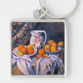Paul Cezanne - Stillleben mit einem Vorhang Schlüsselanhänger